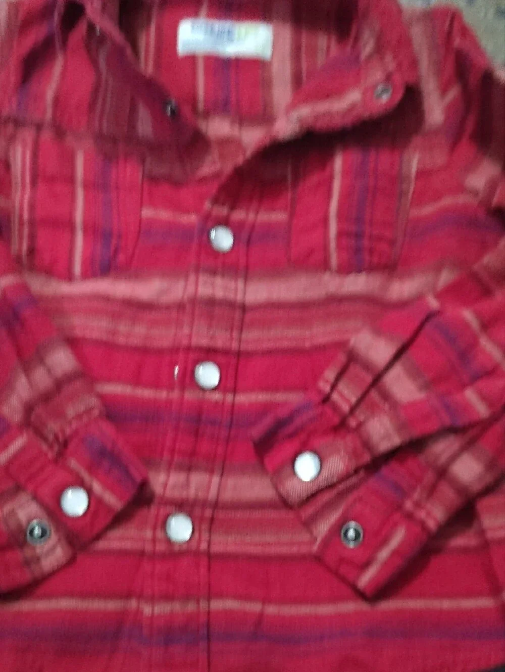 OshKosh B'gosh Red Plaid Snap-Front Button Down Shirt5t$25